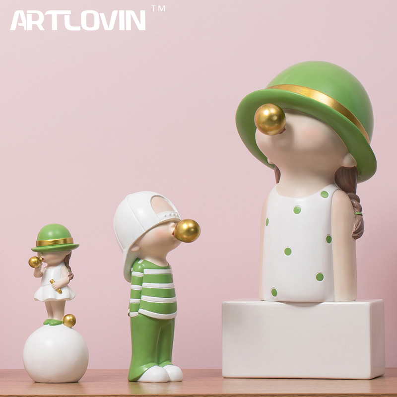 Home Decor Y2K - Figuras de personajes de estilo nórdico