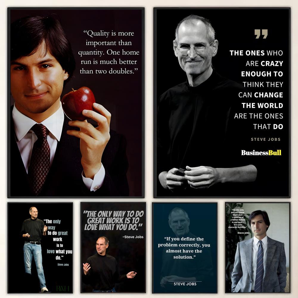 Home Decor Jobs - Póster con diseño S-Steve J-Jobs Q-Quotes,