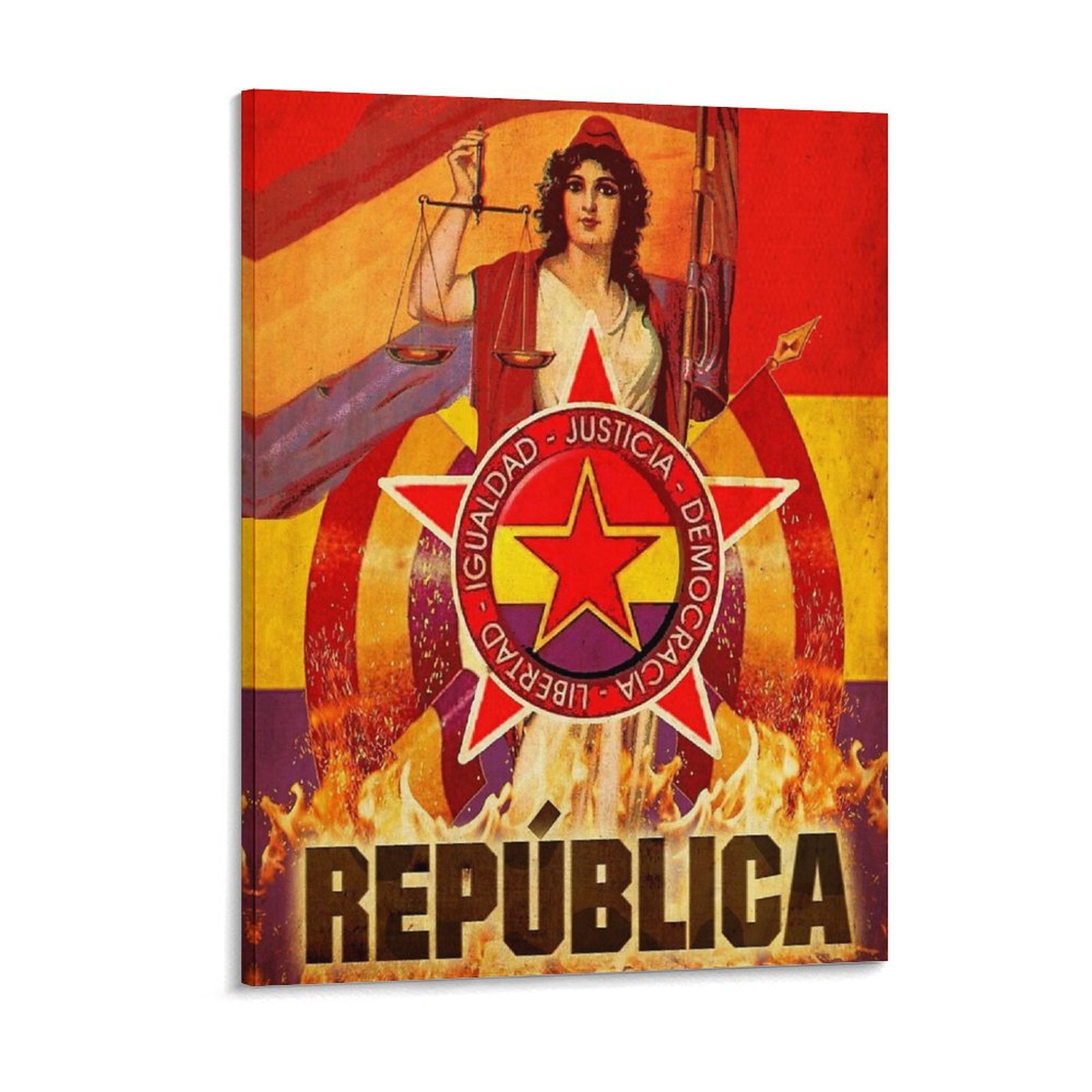 Home Decor Mirror - No Pasaran, revolución española, pintura en
