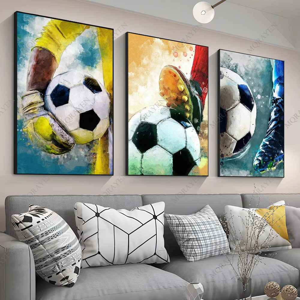 Watercolor Poster Print - Pósteres de fútbol en acuarela, impresiones