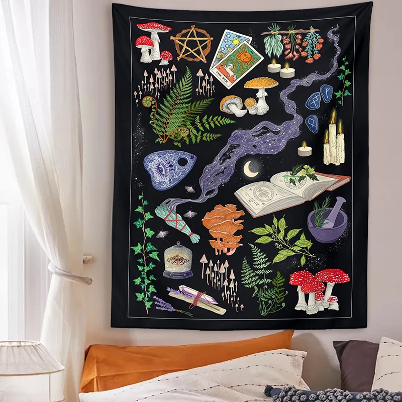 Home Decor Hippie - Tapiz de seta psicodélica para colgar