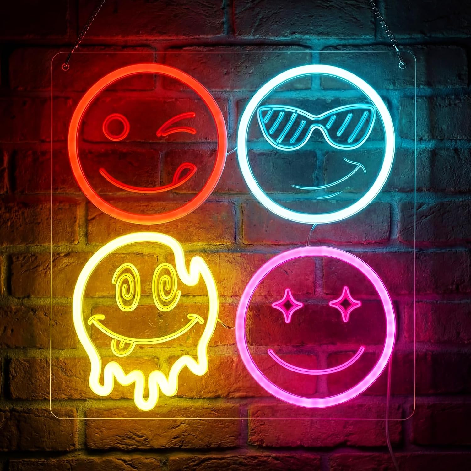 Home Decor Emoji - Lindo letrero LED de neón con