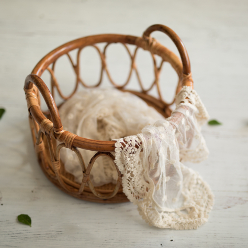 Home Decor Rattan - Cesta de ratán para bebé, accesorios