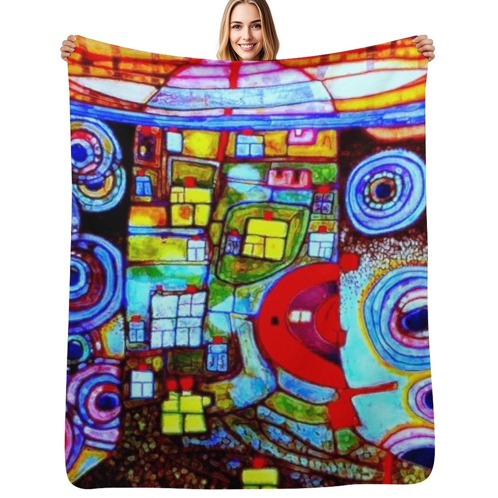 Home Decor Qatar - Manta decorativa suave con diseño de