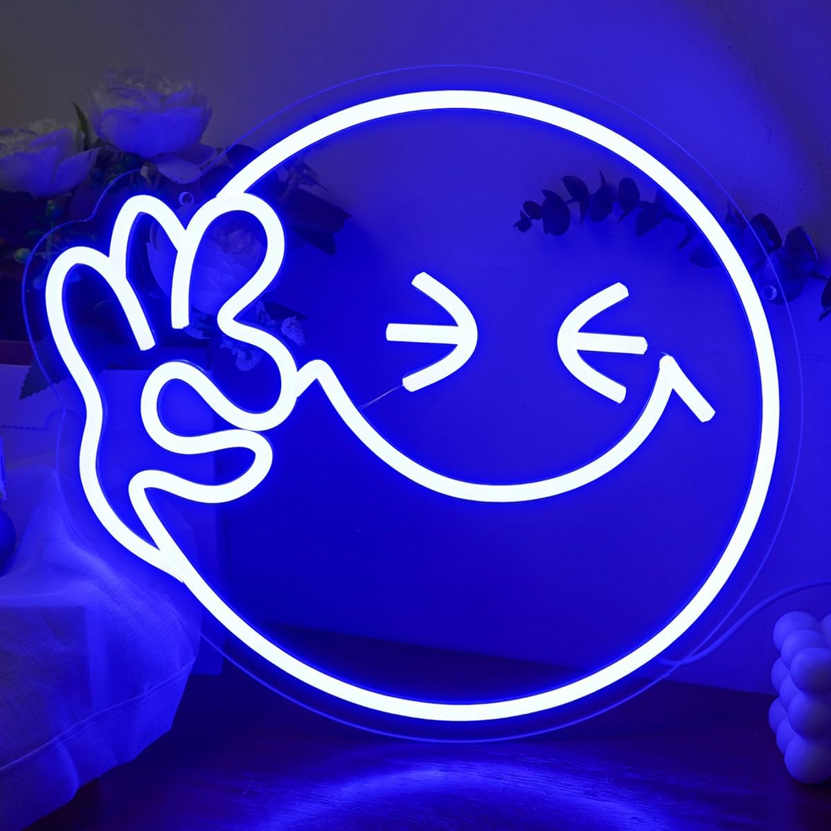 Home Decor Emoji - Emoji Smile OK letrero de neón