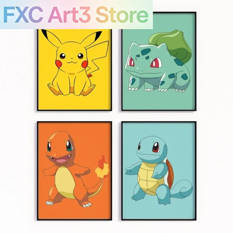 Watercolor Poster Print - Póster de dibujos animados sin marco,