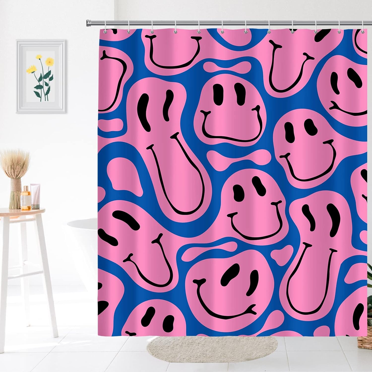 Home Decor Emoji - Cortina de ducha con estampado de