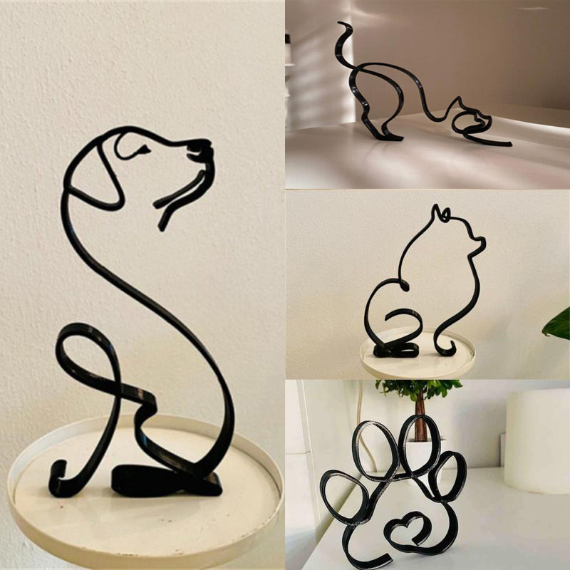 Home Decor Y2K - Escultura artística de perro, figuras de