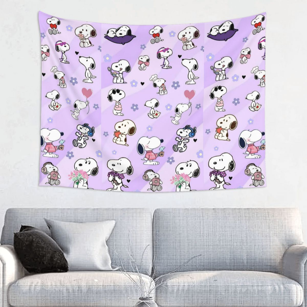 Home Decor Hippie - Tapiz de Pared con Dibujos Animados