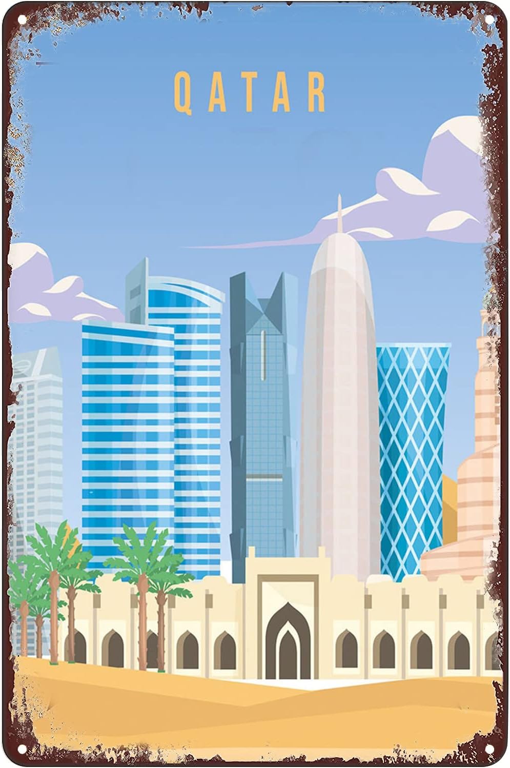 Home Decor Qatar - Letrero Metálico Vintage - Póster de