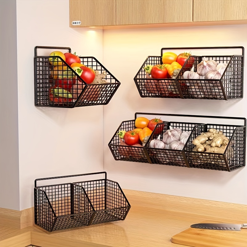 Woven Wall Basket - Estante de Cocina Multifuncional para Snacks,