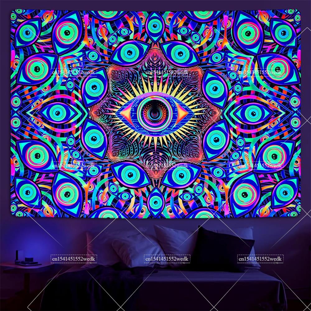 Home Decor Hippie - Tapiz de Ojos Negros para habitación,