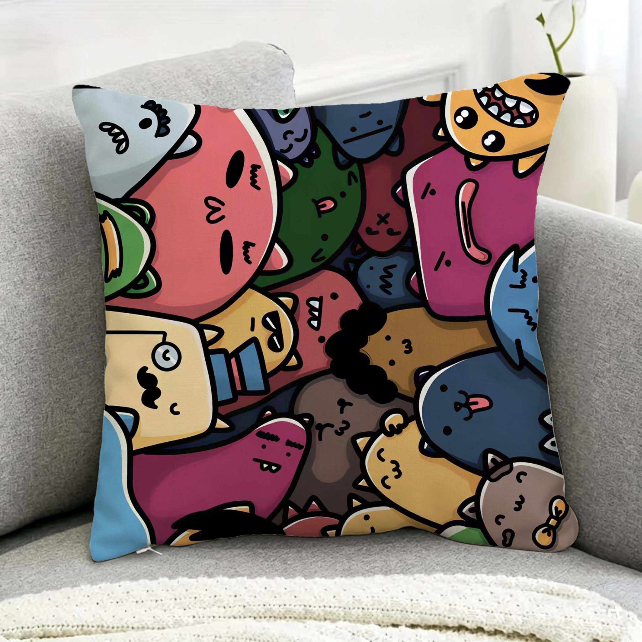 Funda de almohada con caras de - Home Decor Emoji reseña y precio