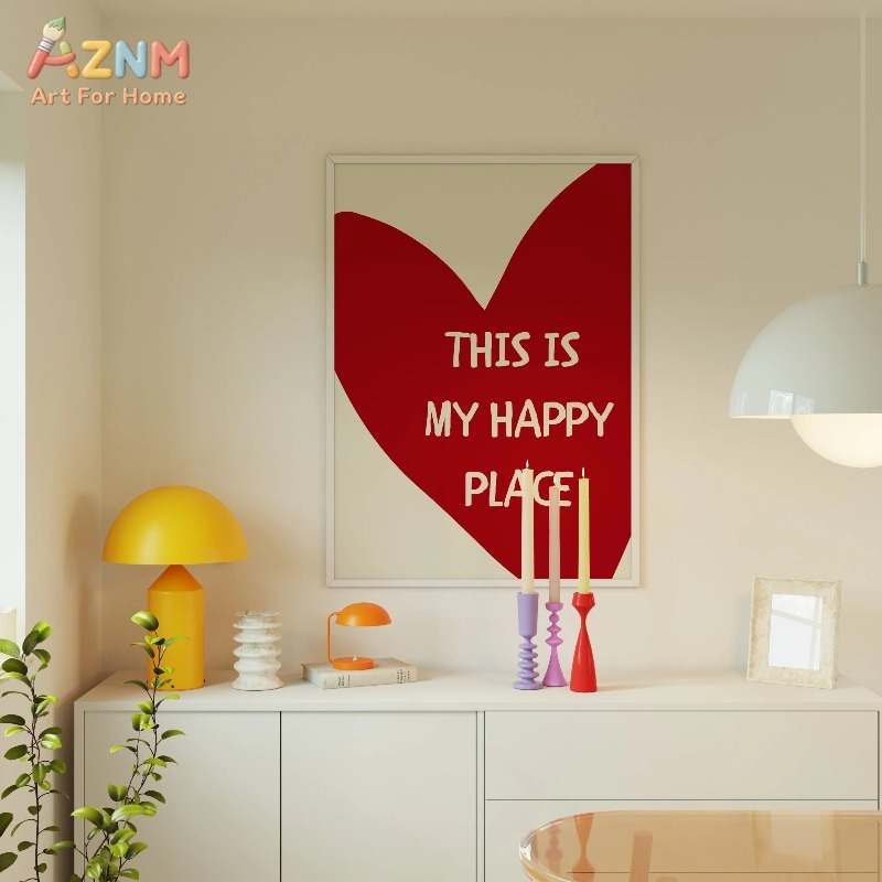 Póster artístico con texto de  - Home Decor Minimal reseña y precio
