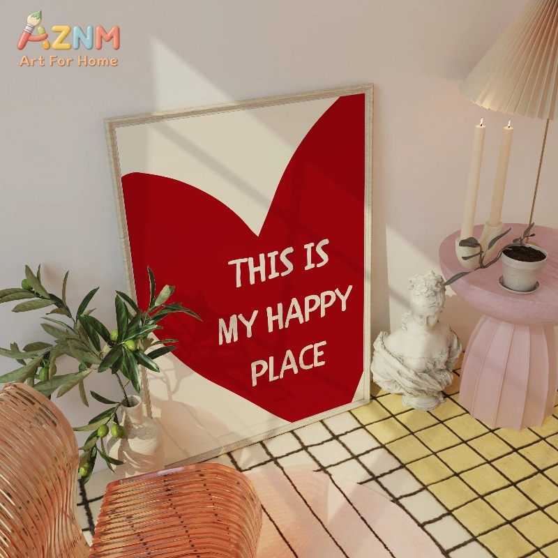Póster artístico con texto de  - Home Decor Minimal reseña y precio