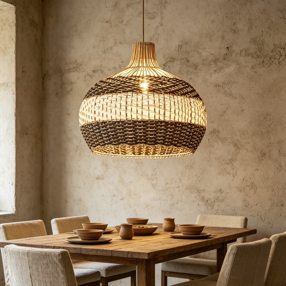 Lámpara de Techo Vintage con P - Home Decor Rattan reseña y precio