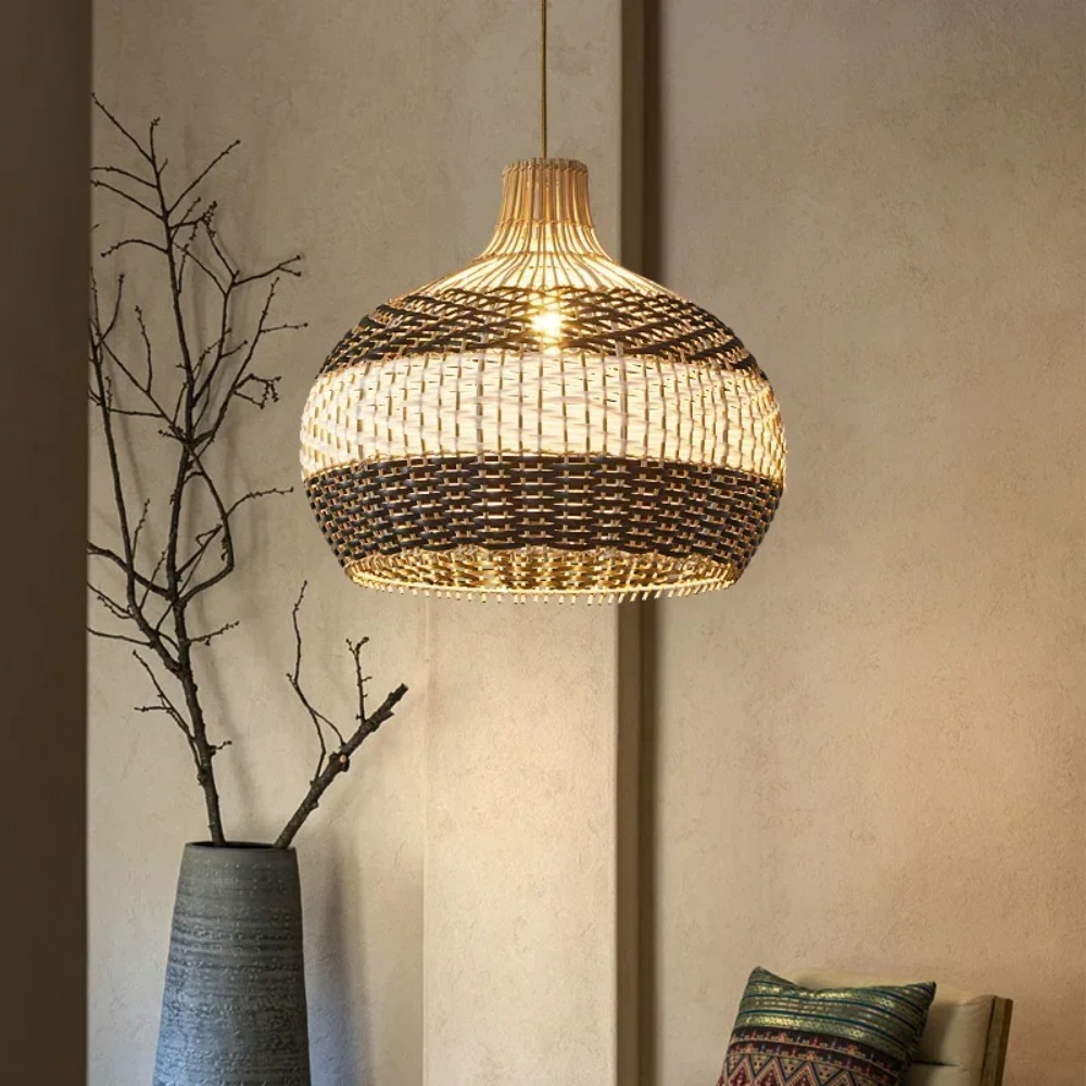 Lámpara de Techo Vintage con P - Home Decor Rattan reseña y precio