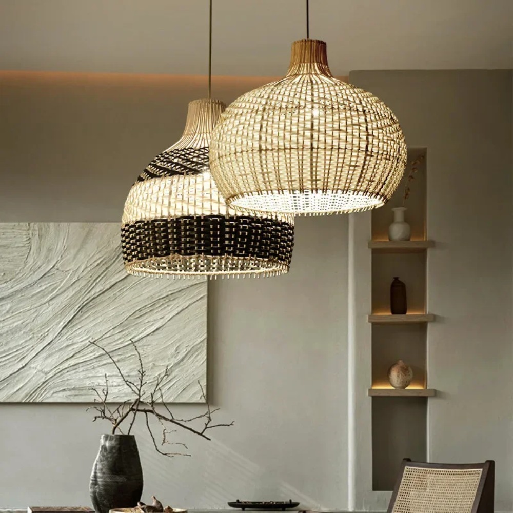 Lámpara de Techo Vintage con P - Home Decor Rattan reseña y precio