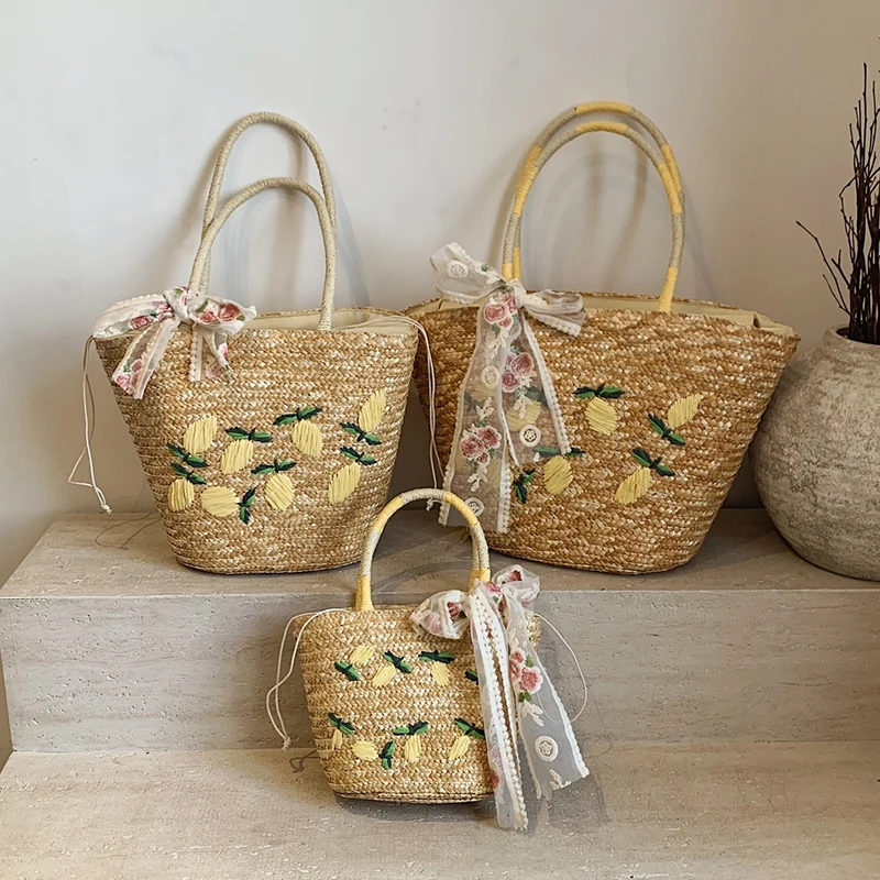 Bolso de hombro de playa de gr - Home Decor Rattan reseña y precio