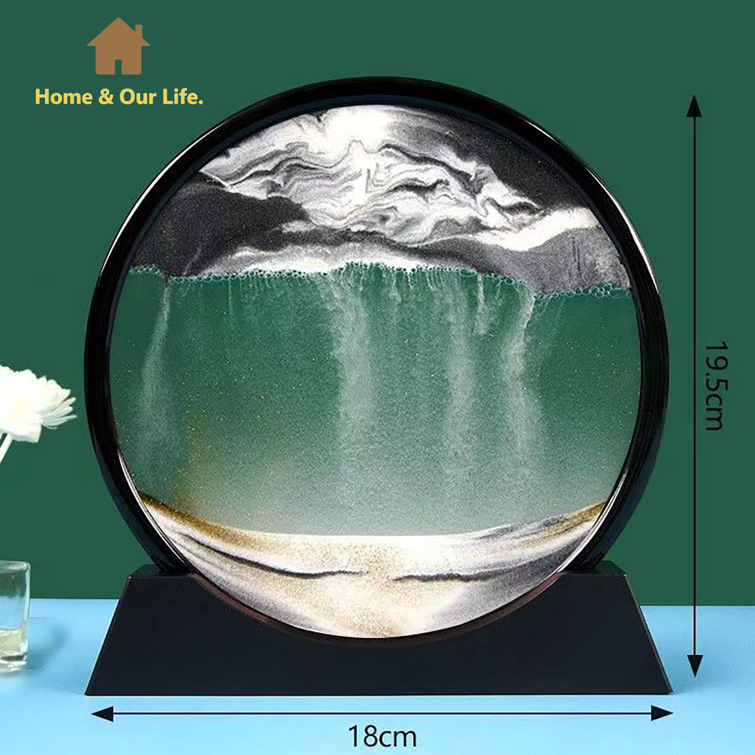 Arte de arena con flujo dinámi - Home Decor Mirror reseña y precio