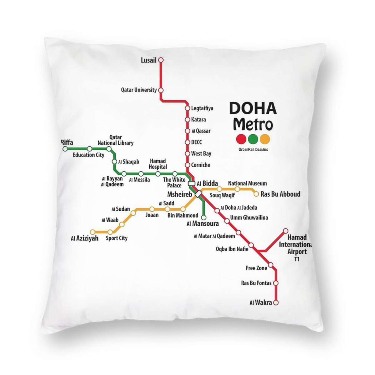 Funda de almohada cuadrada con - Home Decor Qatar reseña y precio