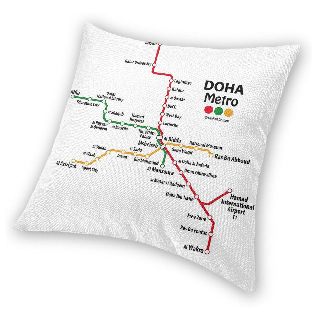 Funda de almohada cuadrada con - Home Decor Qatar reseña y precio