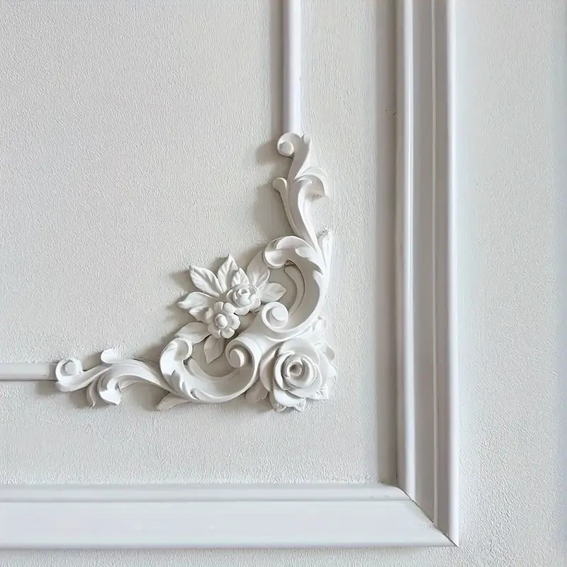 Moldura de esquina floral de p - Home Decor Wall Molding reseña y precio