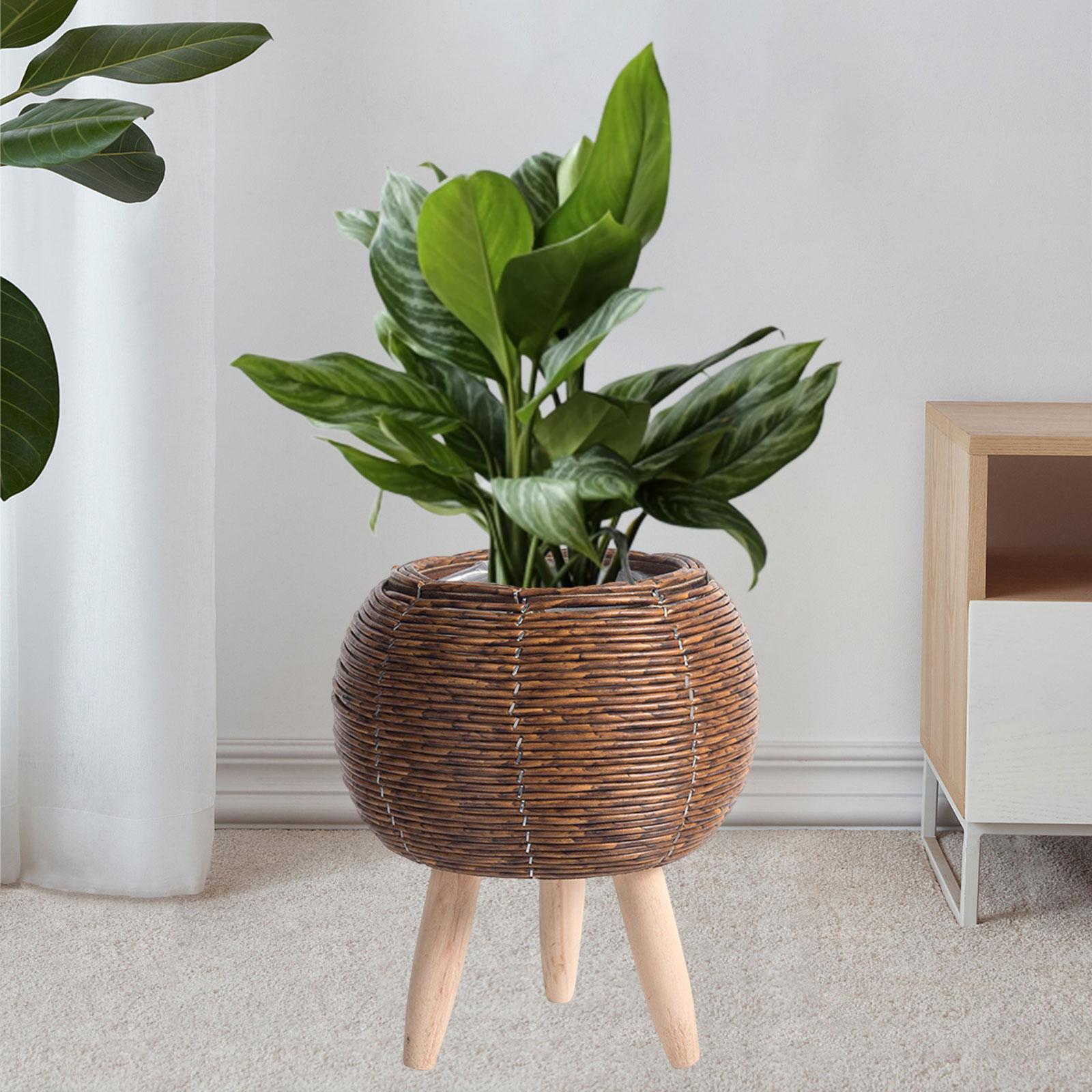 Cesta Tejida con Soporte, Orga - Home Decor Rattan reseña y precio