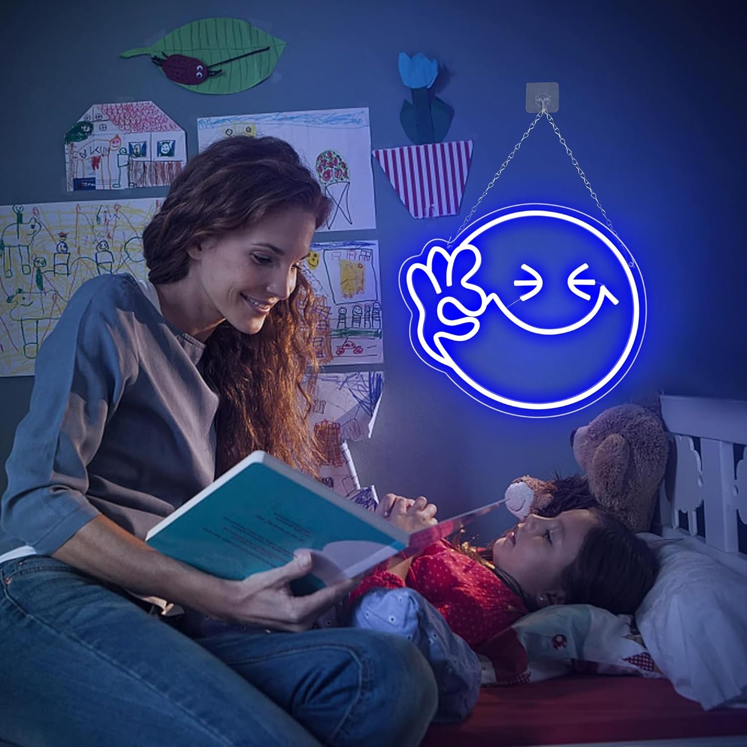 Emoji Smile OK letrero de neón - Home Decor Emoji reseña y precio