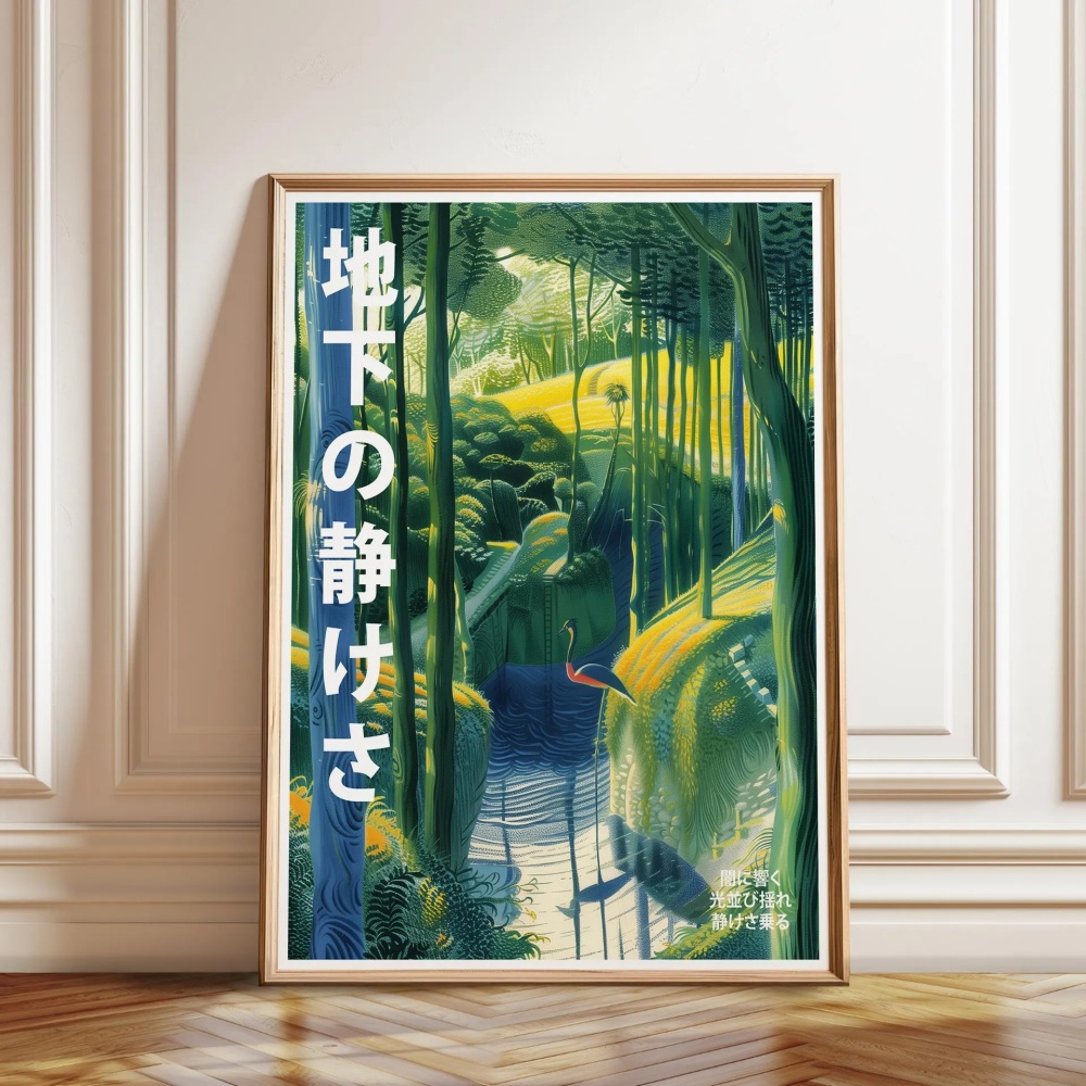 Póster Japonés Rojo con Dibujo - Home Decor Exhibition reseña y precio
