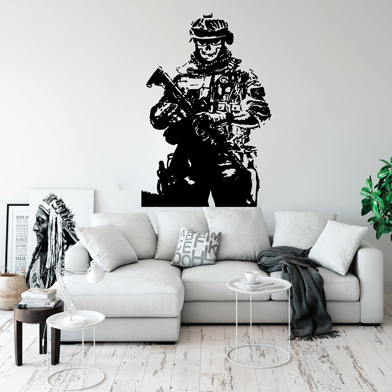Solider Sniper Skull War-pegat - Home Decor Y2K reseña y precio