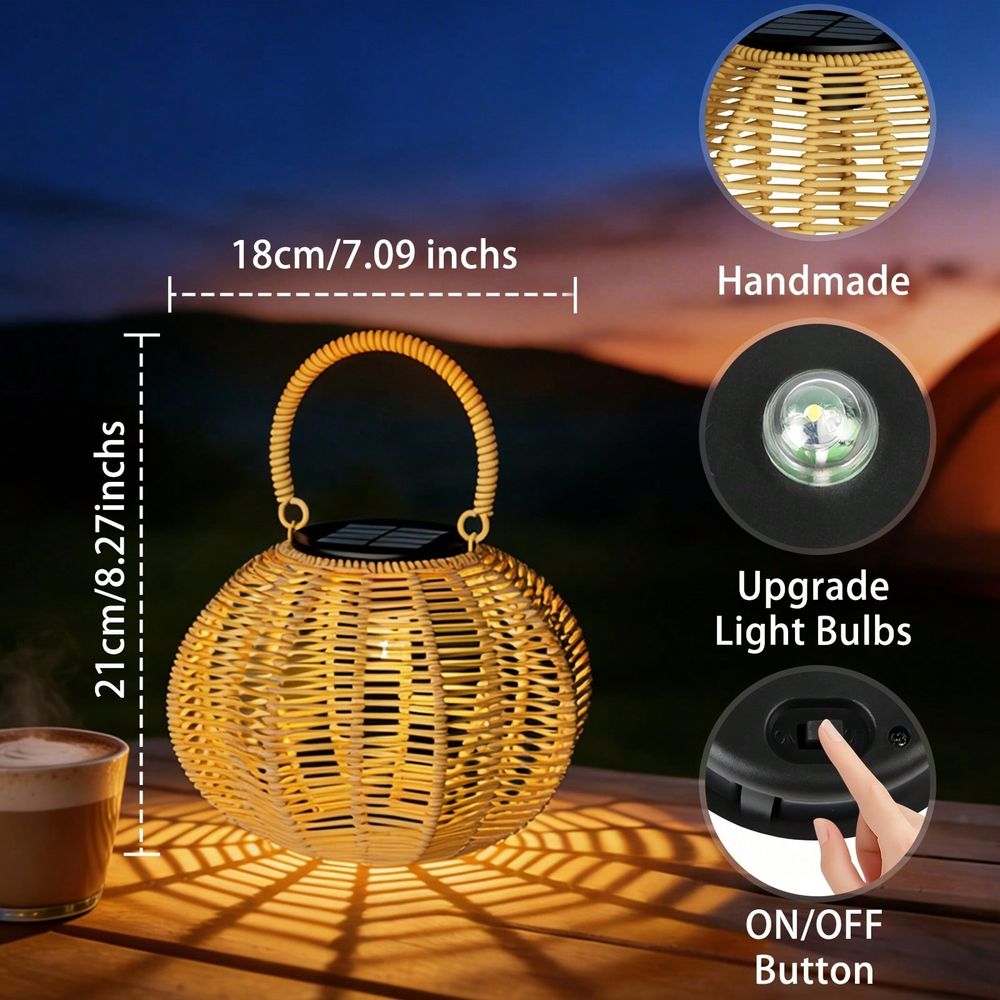 Lámpara Solar de Ratán para De - Home Decor Rattan reseña y precio
