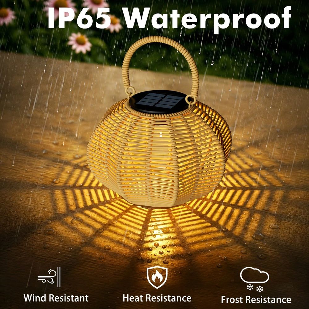 Lámpara Solar de Ratán para De - Home Decor Rattan reseña y precio