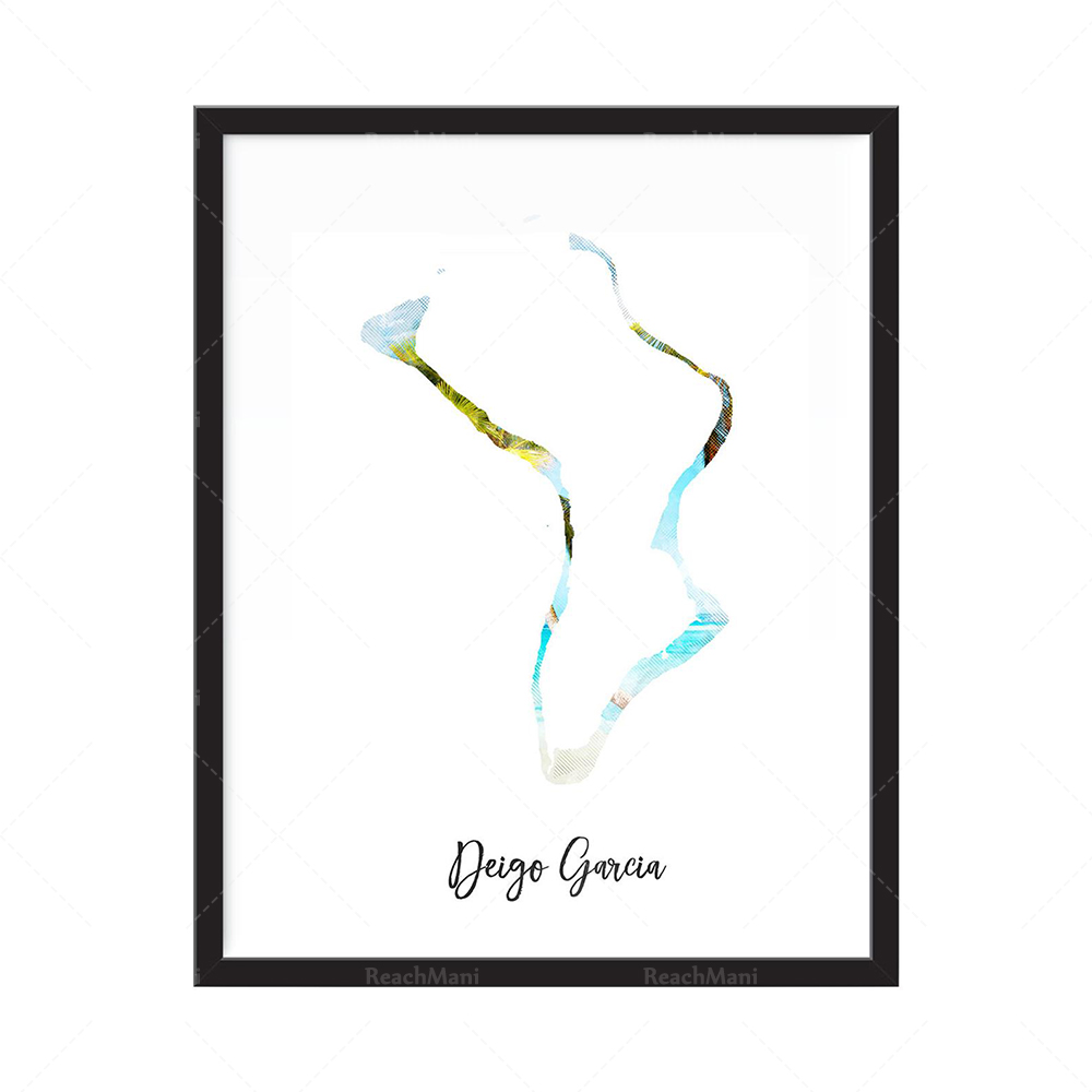 Impresión de mapa de acuarela  - Home Decor Qatar reseña y precio