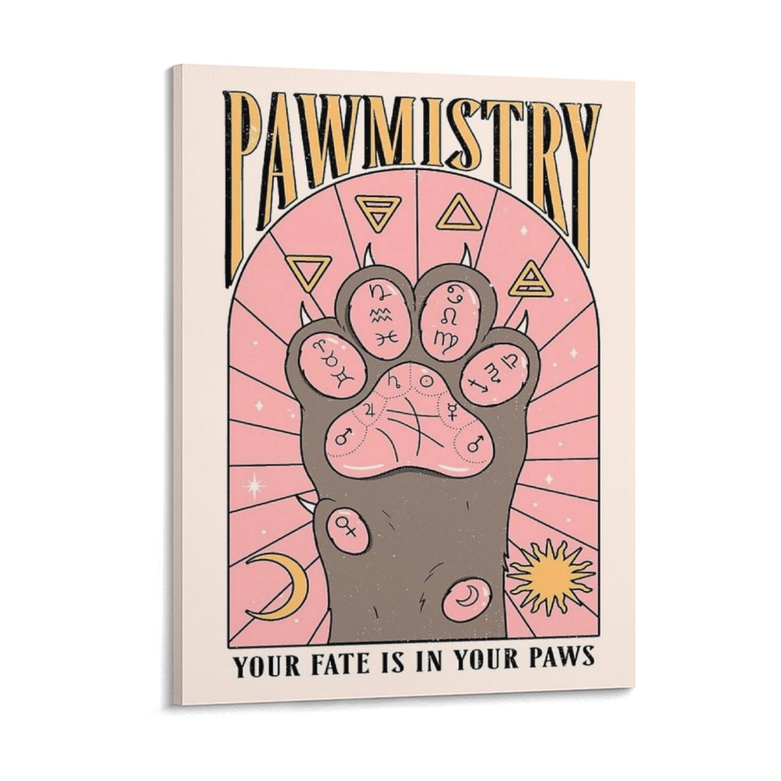 Pawmistry-pintura en lienzo, p - Home Decor Mirror reseña y precio